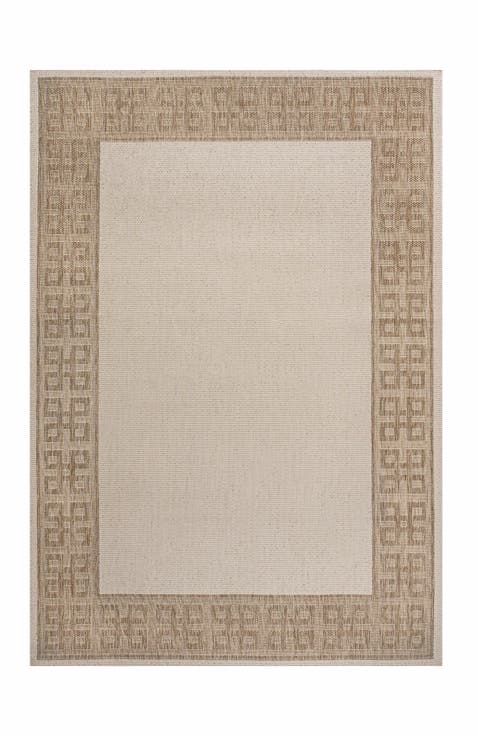 Athena Classic Geometric Border Indoor/Outdoor Area Rug