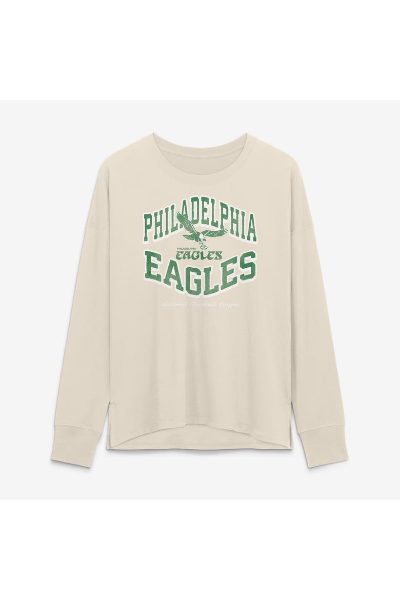Women's Fanatics Cream Philadelphia Eagles Heritage Legacy Long Sleeve T-Shirt, Main, color, Cream