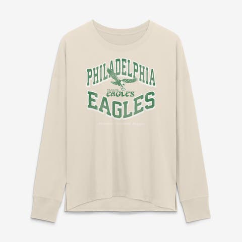 Women's Fanatics Cream Philadelphia Eagles Heritage Legacy Long Sleeve T-Shirt