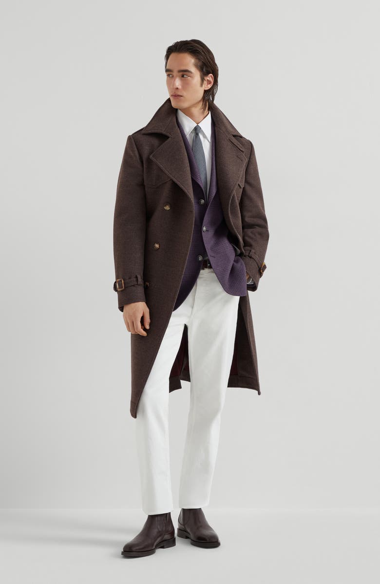 Brunello Cucinelli Blazer with metal buttons, Alternate, color, Burgundy