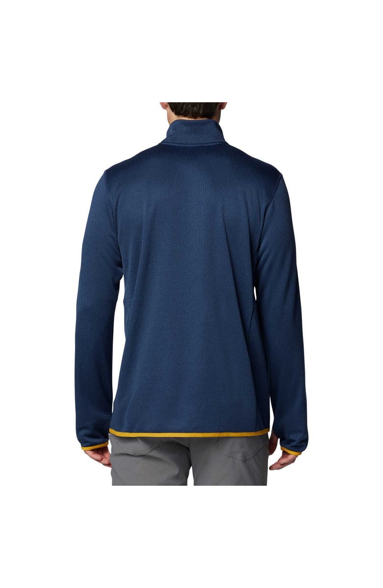 Columbia Men's Columbia Navy Notre Dame Fighting Irish Park View Grid Fleece Omni-Wick Half-Zip Jacket, Alternate, color, 