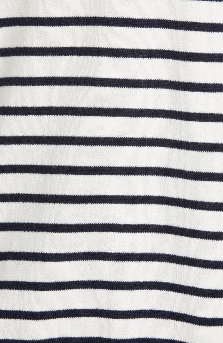 Michael Kors Collection Sleeve Detail Stripe Cashmere Sweater, Alternate, color, 