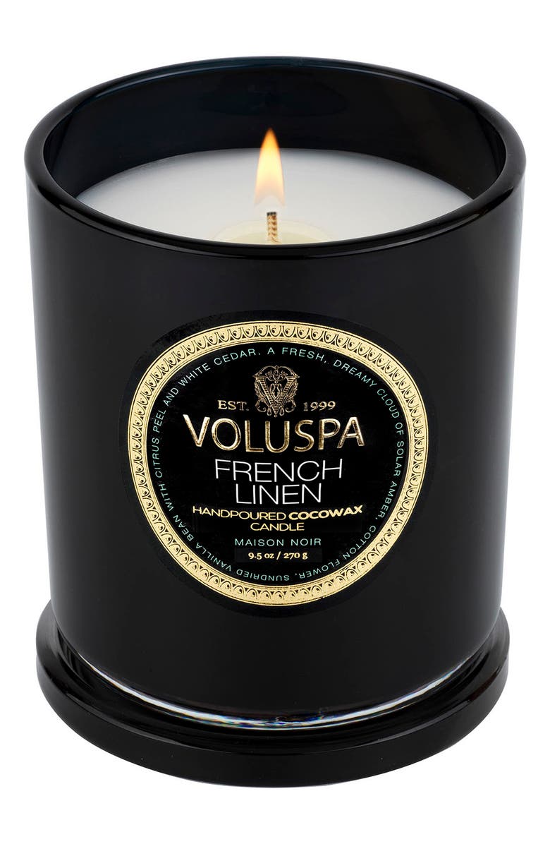 Voluspa French Linen Classic Candle, Main, color, French Linen