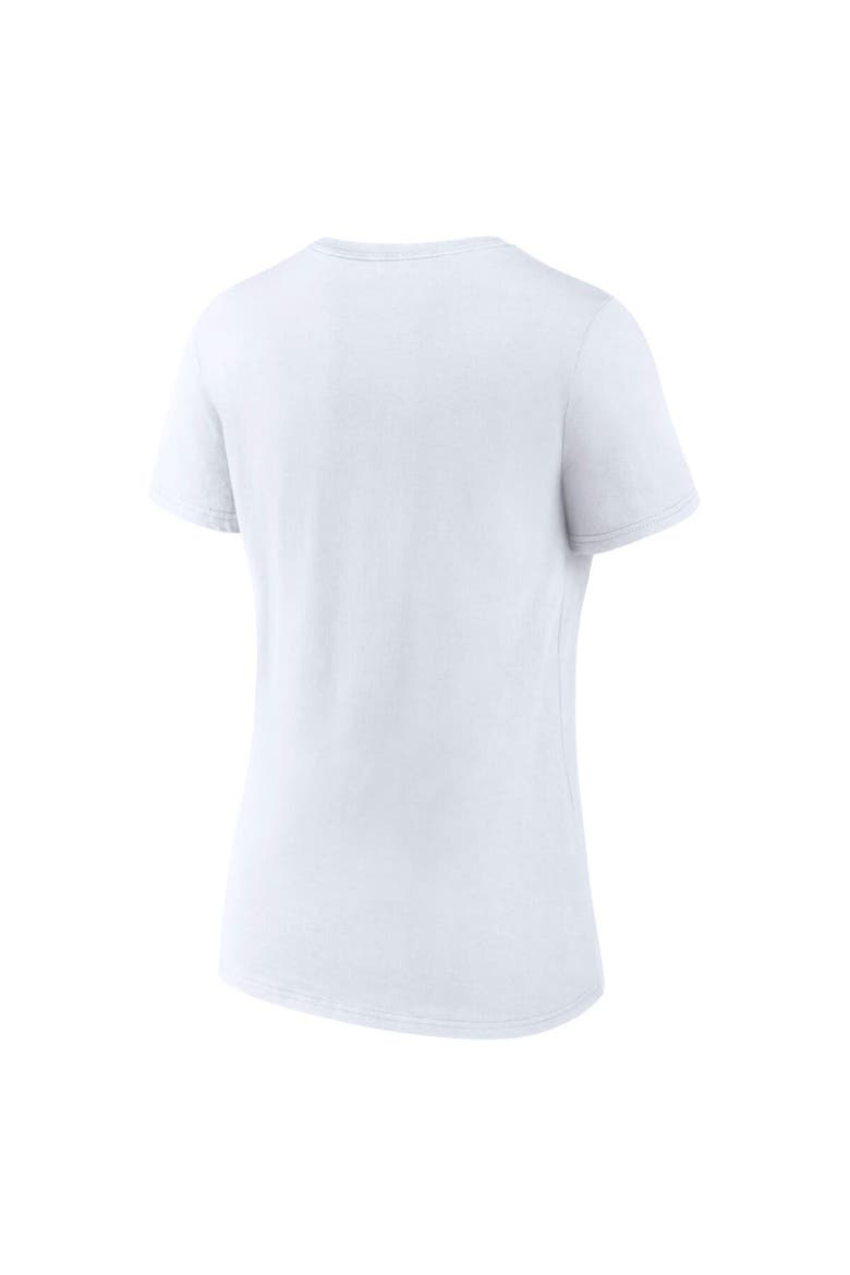 Women's White Toronto Tempo Primary Logo V-Neck T-Shirt, Alternate, color, White