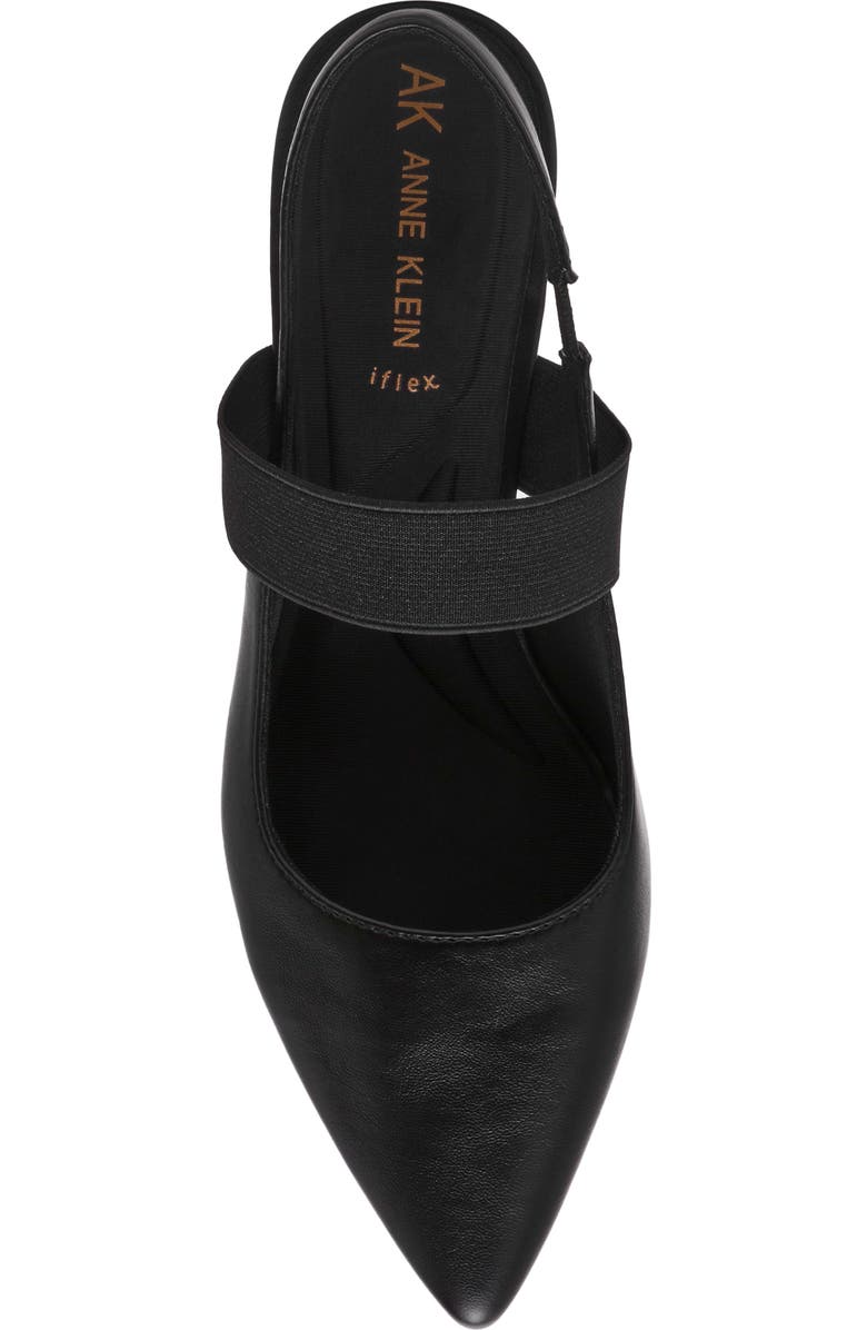 Anne Klein Issia Slingback Pointed Toe Pump, Alternate, color, Black