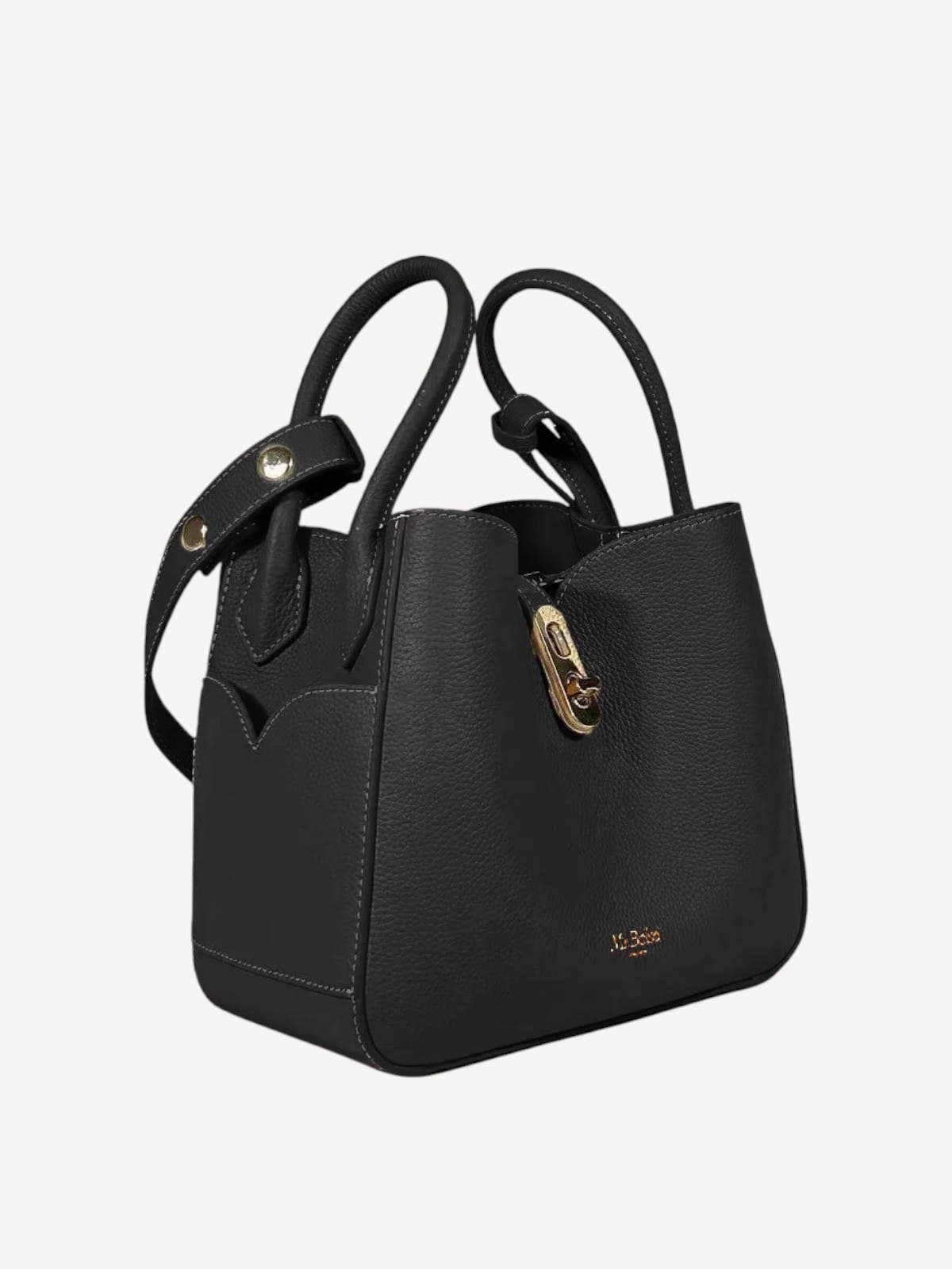 Cotswolds Genuine Pebble Leather Shoulder Bag, Main, color, Black