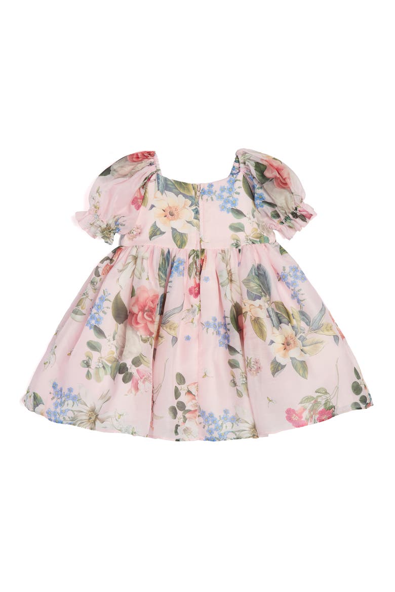 Floral Puff Sleeve Dress & Bloomers Set, Alternate, color, PINK