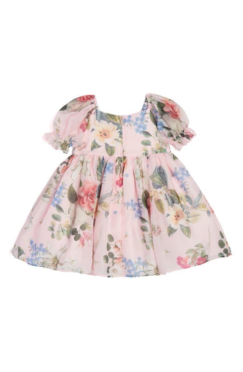 Pippa & Julie Floral Puff Sleeve Dress & Bloomers Set, Alternate, color, Pink