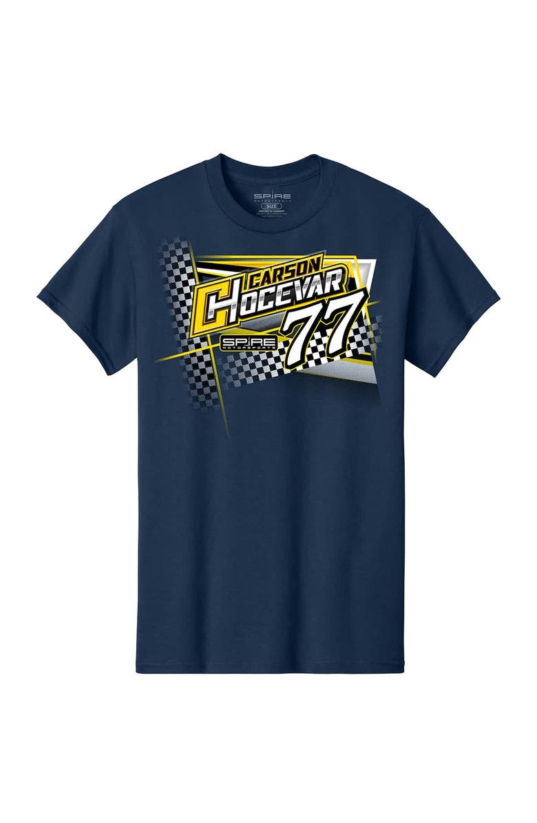 E2 APPAREL Men's Navy Carson Hocevar Zeigler Car T-Shirt, Alternate, color, Navy