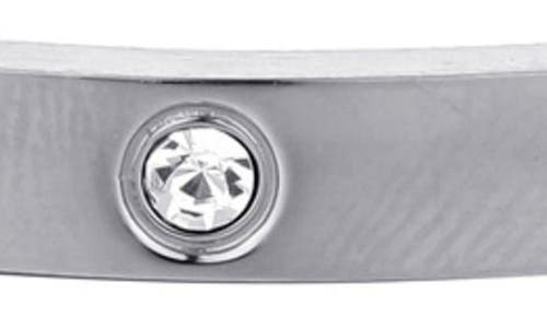 Adornia Tarnish Resistant Silver Crystal Eternity Cuff Bracelet In Silver