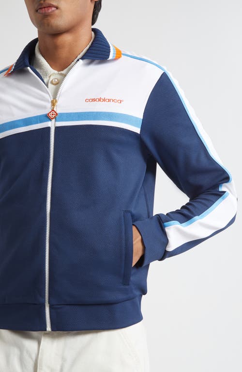 Casablanca Ribbed Collar Side Pockets Track Jacket In Multi