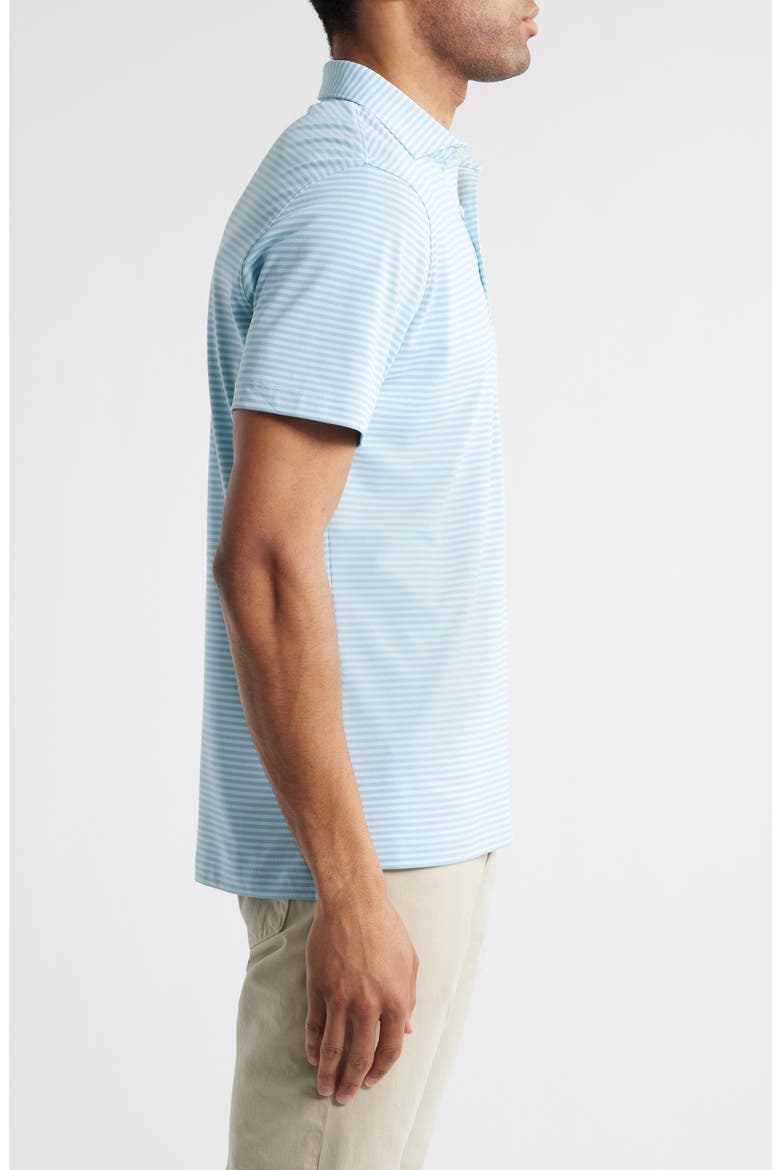 Stetsons Stripe Performance Jersey Polo, Alternate, color, TIDE