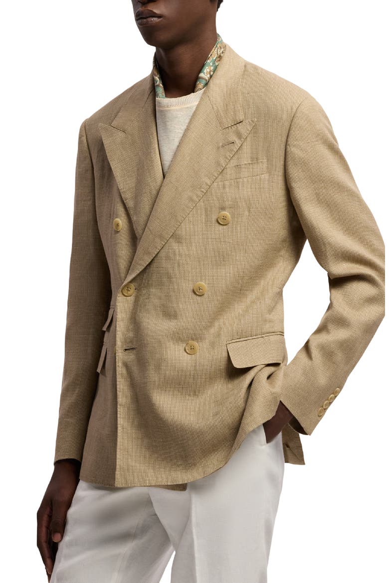 Glenn Hand-Tailored Suit Jacket, Alternate, color, KHAKI MULTI