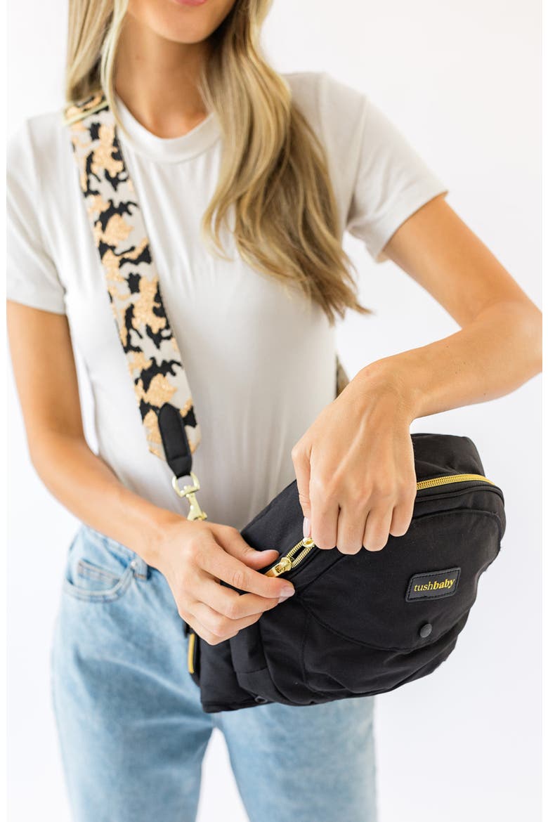Hip Seat Carrier + Crossbody Strap Set, Alternate, color, BLACK AND GOLD/ ATLAS