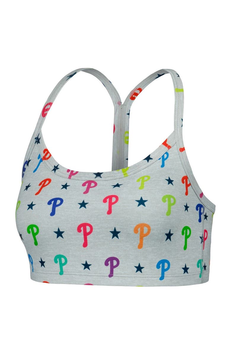 Terez Women's Terez Gray Philadelphia Phillies TLC Rainbow Bra, Alternate, color, Gray