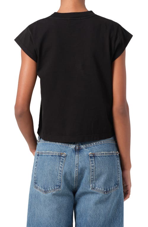 Agolde Bryce Cap Sleeve Tee In Black