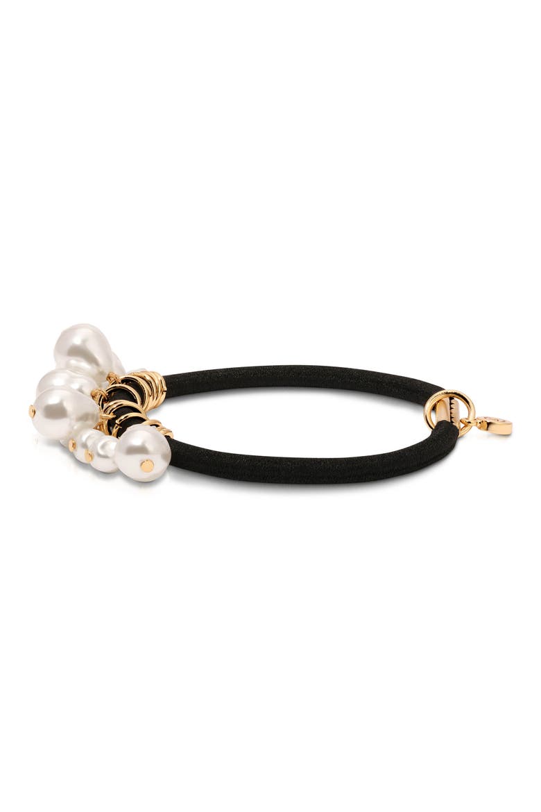 Mermaid Imitation Pearl Ponytail Holder, Alternate, color, GOLD