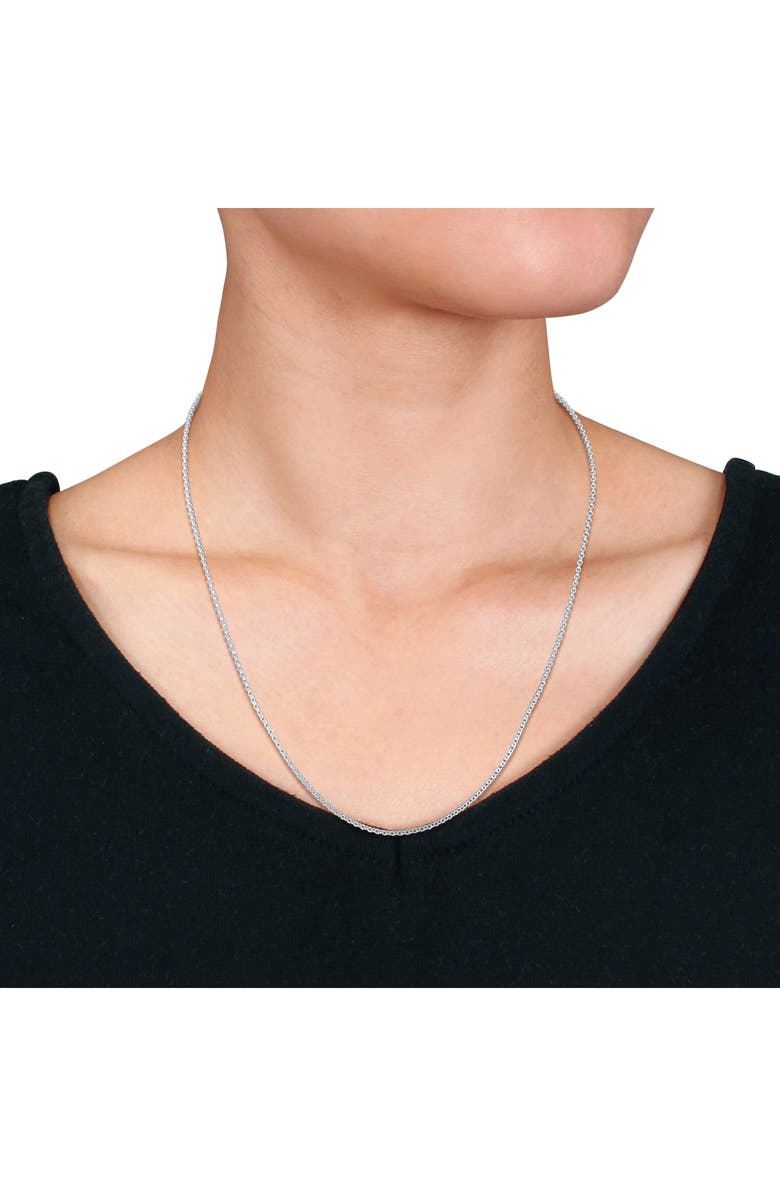 DELMAR Rolo Chain Necklace, 1.60mm, Alternate, color, Silver