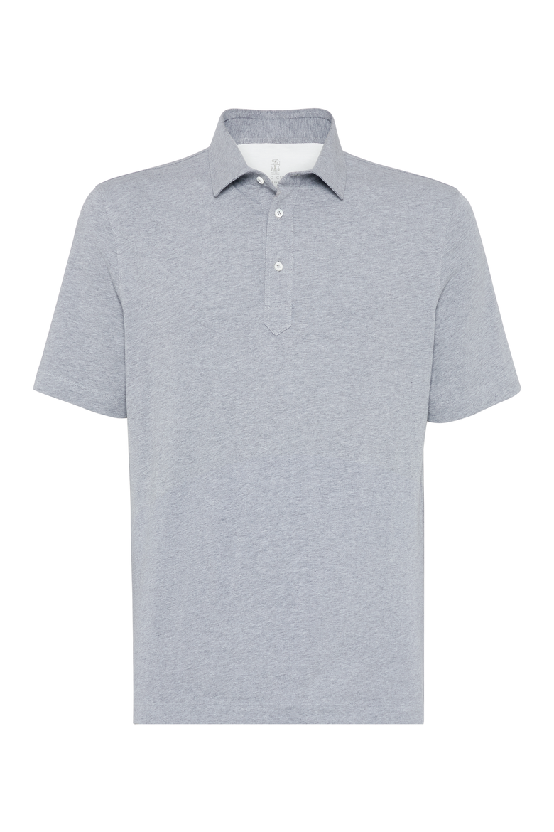 Polo with shirt collar, Main, color, Medium Grey