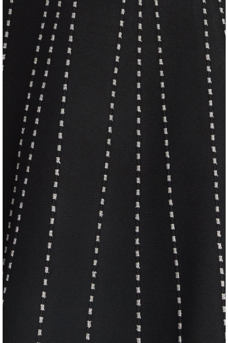 Sweater Minidress, Alternate, color, BLACK/ SILVER