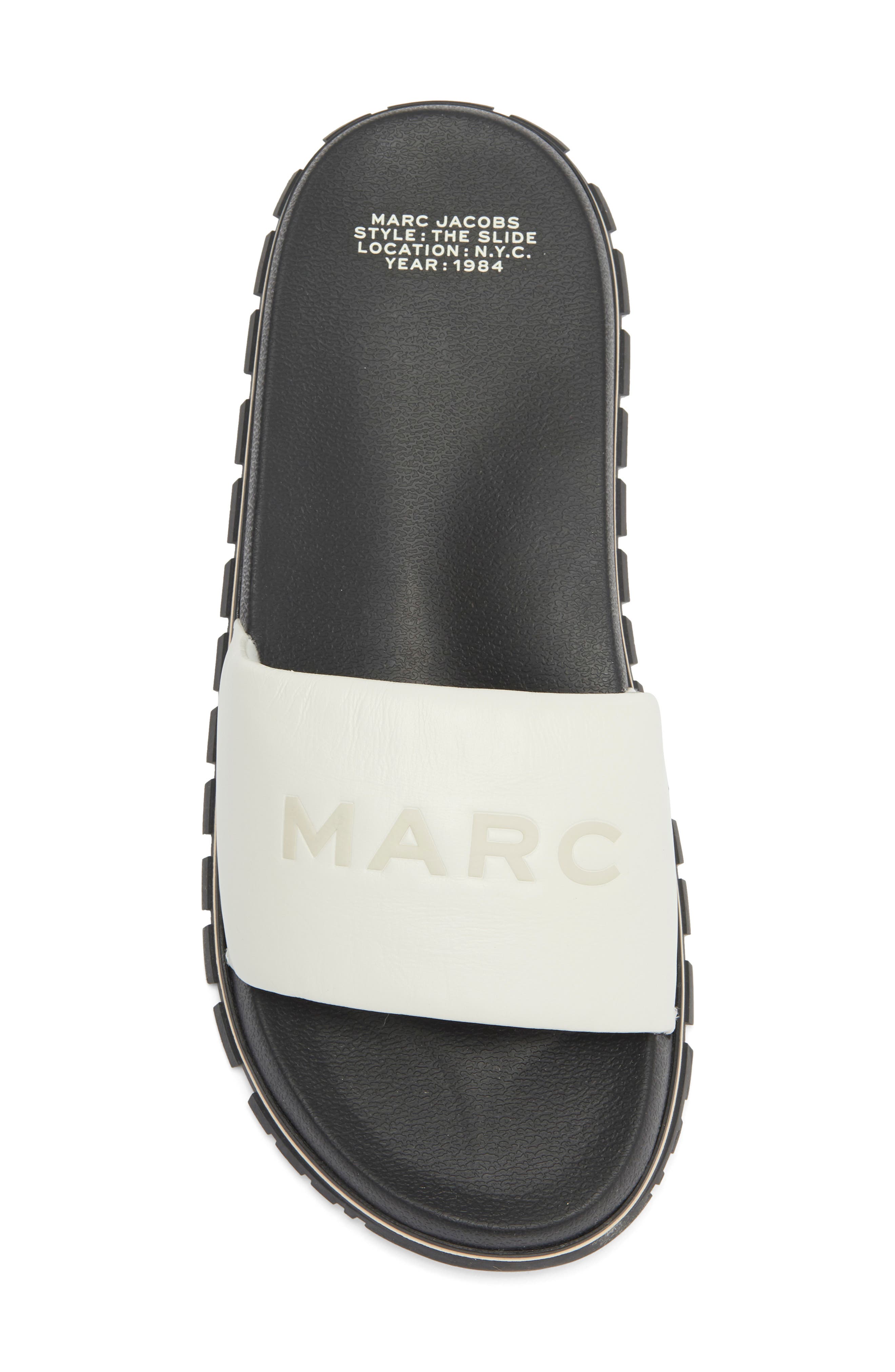 The Leather Slide Sandal, Alternate, color, COTTON WHITE