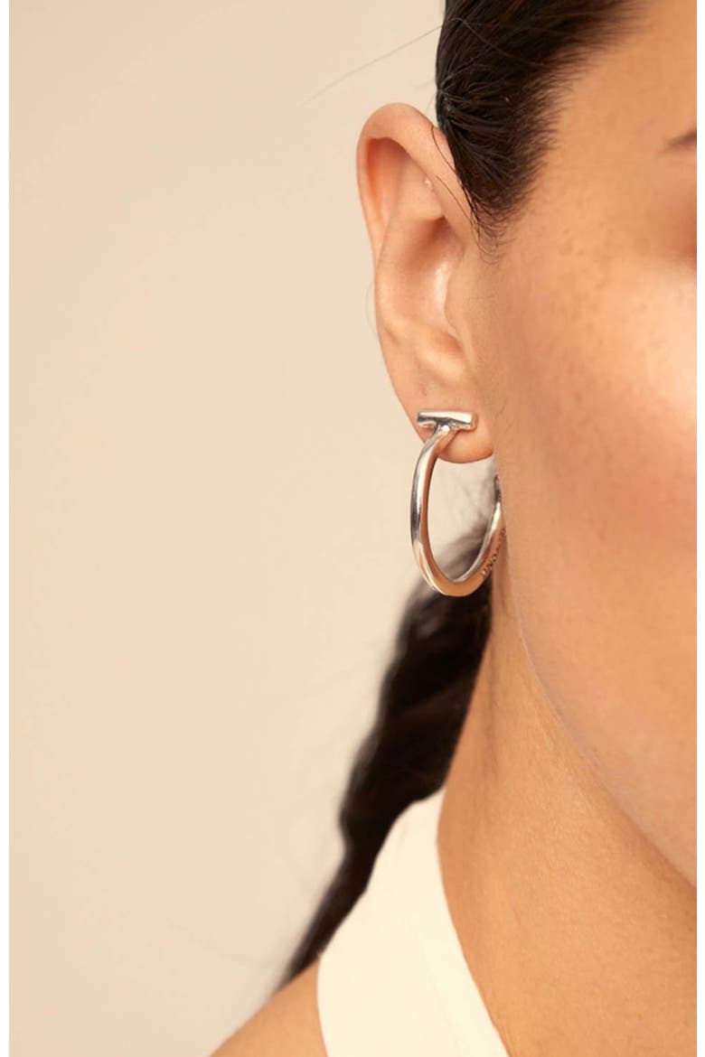 Polished Round Earrings, Alternate, color, Silver