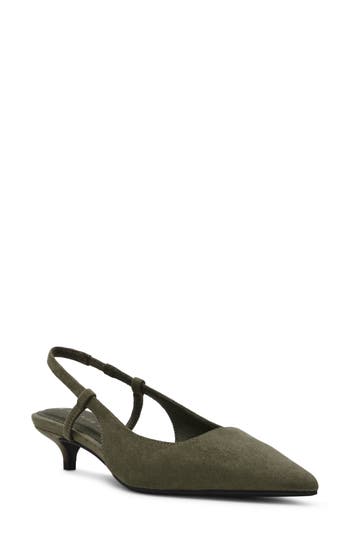 Anne Klein Shorty Slingback Pump In Green