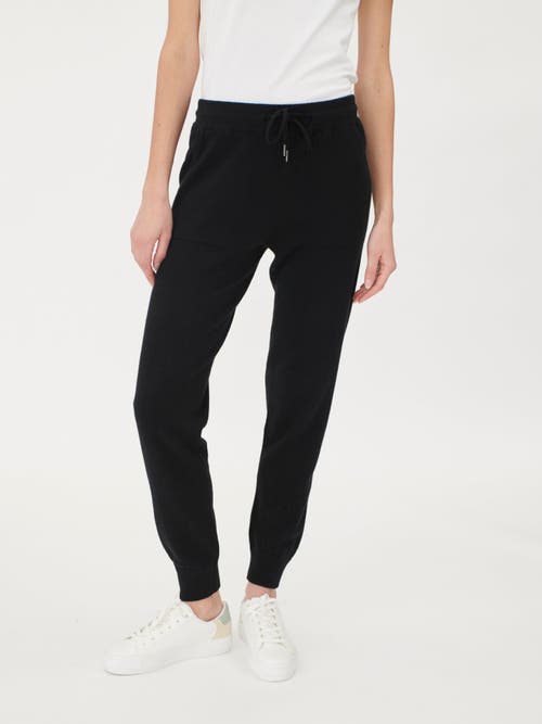 Gobi Mongolian Cashmere Cuffed Cashmere Jogger In Black