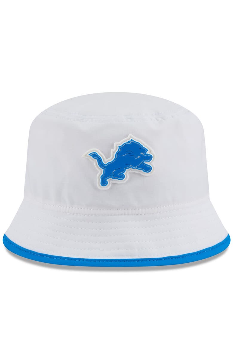 New Era Men's New Era White Detroit Lions 2025 NFL Training Camp Stretch Bucket Hat, Alternate, color, White