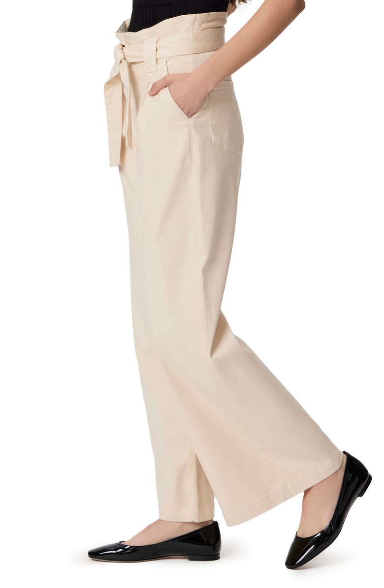 PAIGE Harper Paperbag Waist Wide Leg Pants, Alternate, color, Blonde Sand