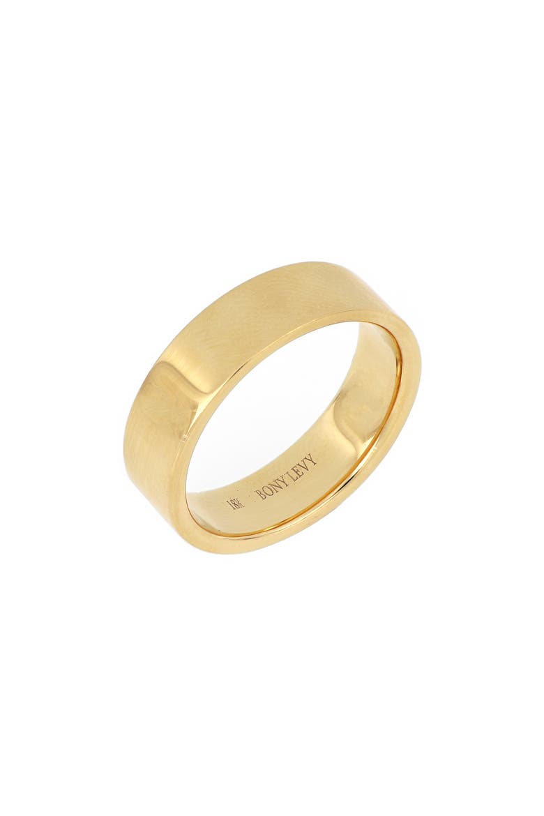 Men's 6mm Pipe Cut Polished Band (Nordstrom Exclusive), Main, color, YELLOW GOLD