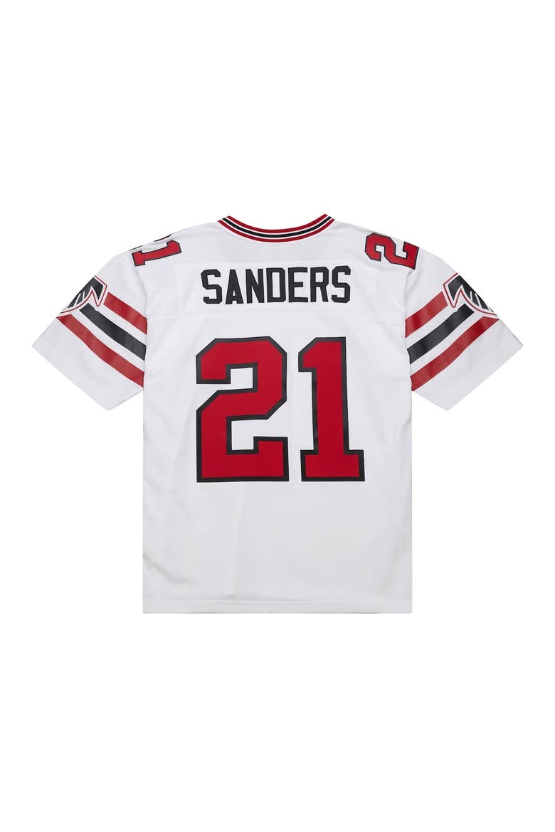 Men's Mitchell & Ness Deion Sanders White Atlanta Falcons 1989 Legacy Replica Jersey, Alternate, color, White