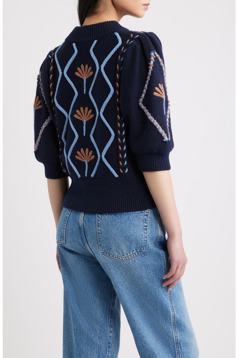 Addy Cable Stitch Sweater, Alternate, color, FLORAL CABLES