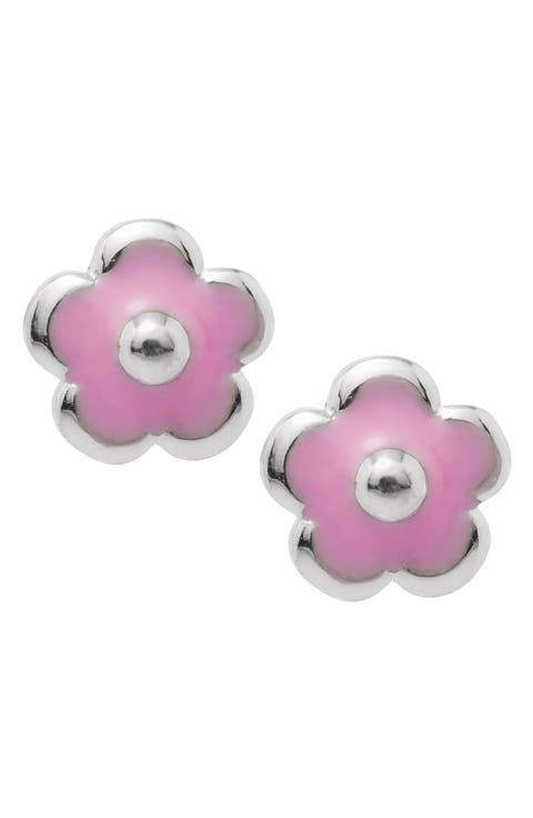 Sterling Silver Flower Earrings (Baby)
