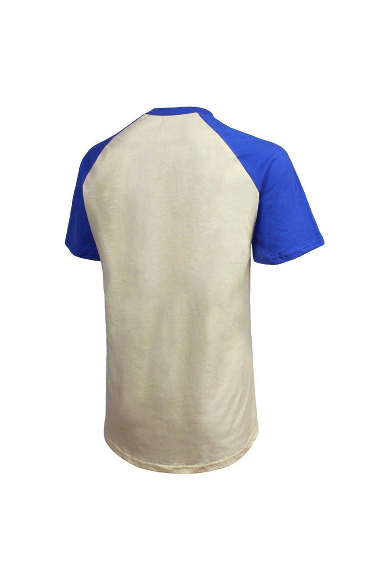 Majestic Threads Men's Majestic Threads Cream/Royal Los Angeles Rams 2021 NFC Champions Raglan T-Shirt, Alternate, color,