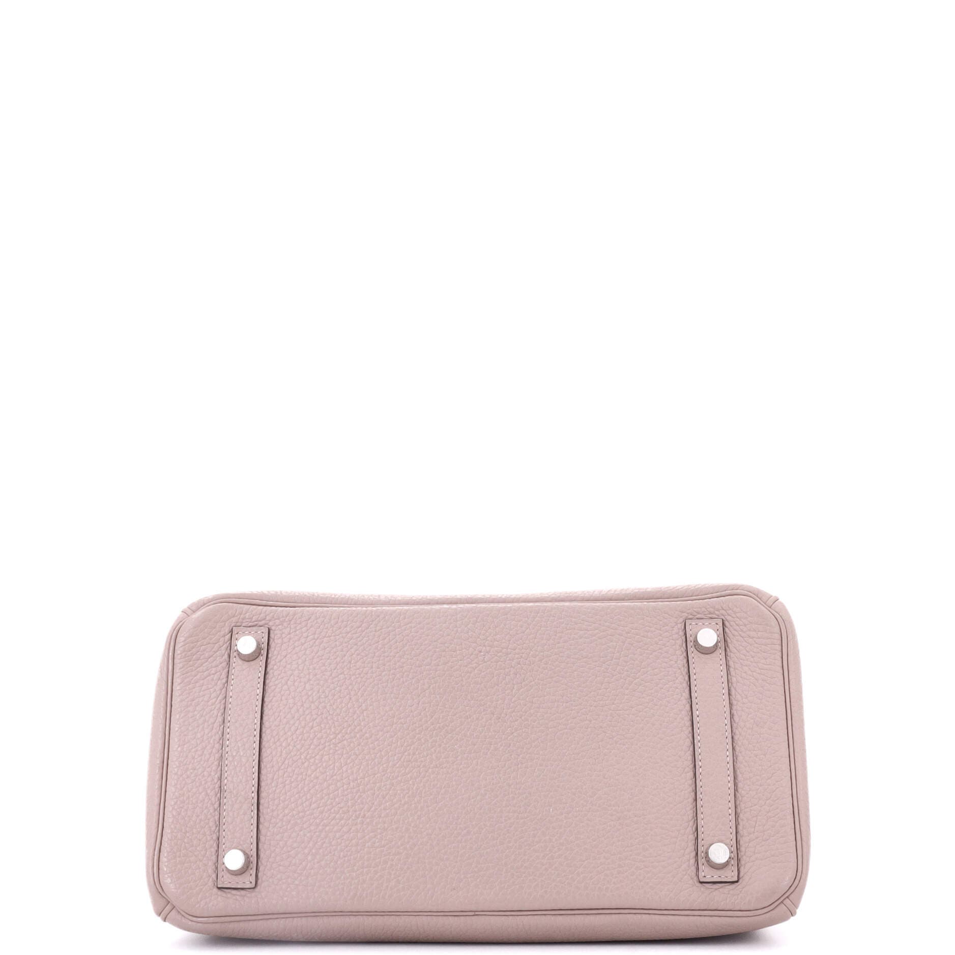 Pre-Owned Hermes Birkin Handbag Purple Clemence with Palladium Hardware 30, Alternate, color, 