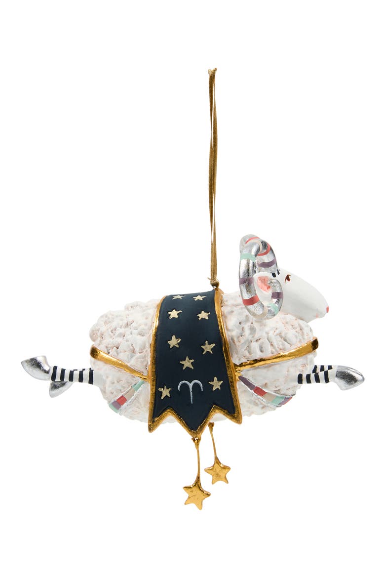 Patience Brewster Aries Zodiac Ornament, Alternate, color, MULTI