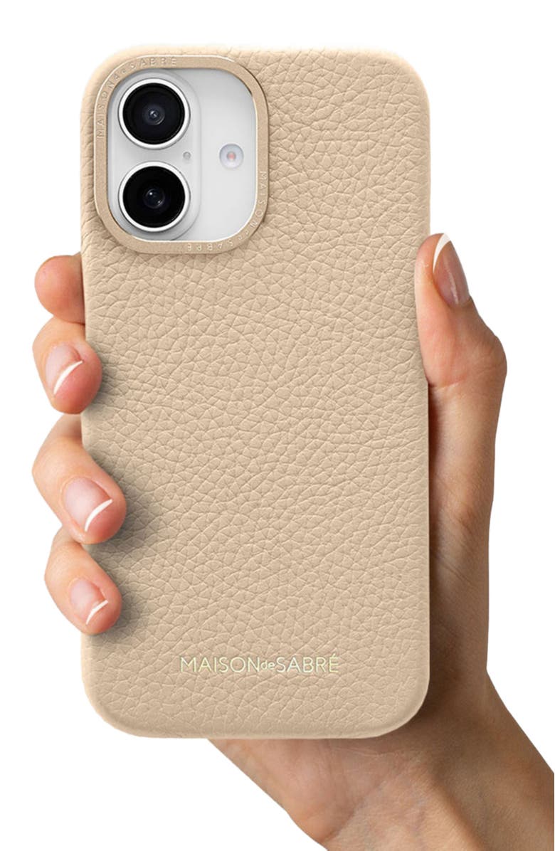 MAISON de SABRÉ Leather Phone Case, Alternate, color, Saharan Nude