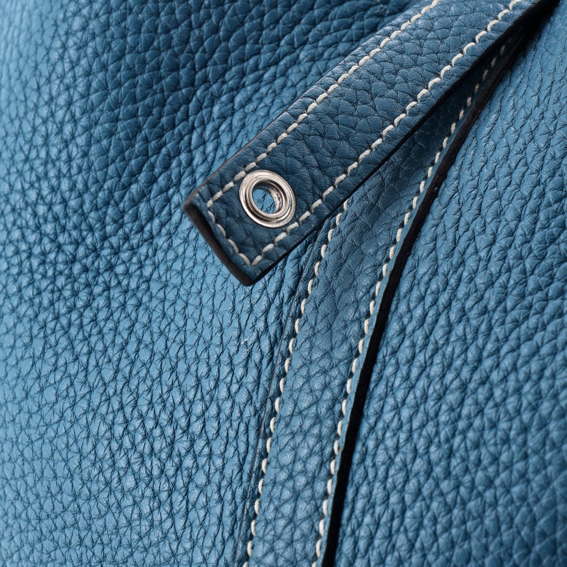 Pre-Owned Hermes Picotin Bag Clemence PM, Alternate, color, Bleu Jean