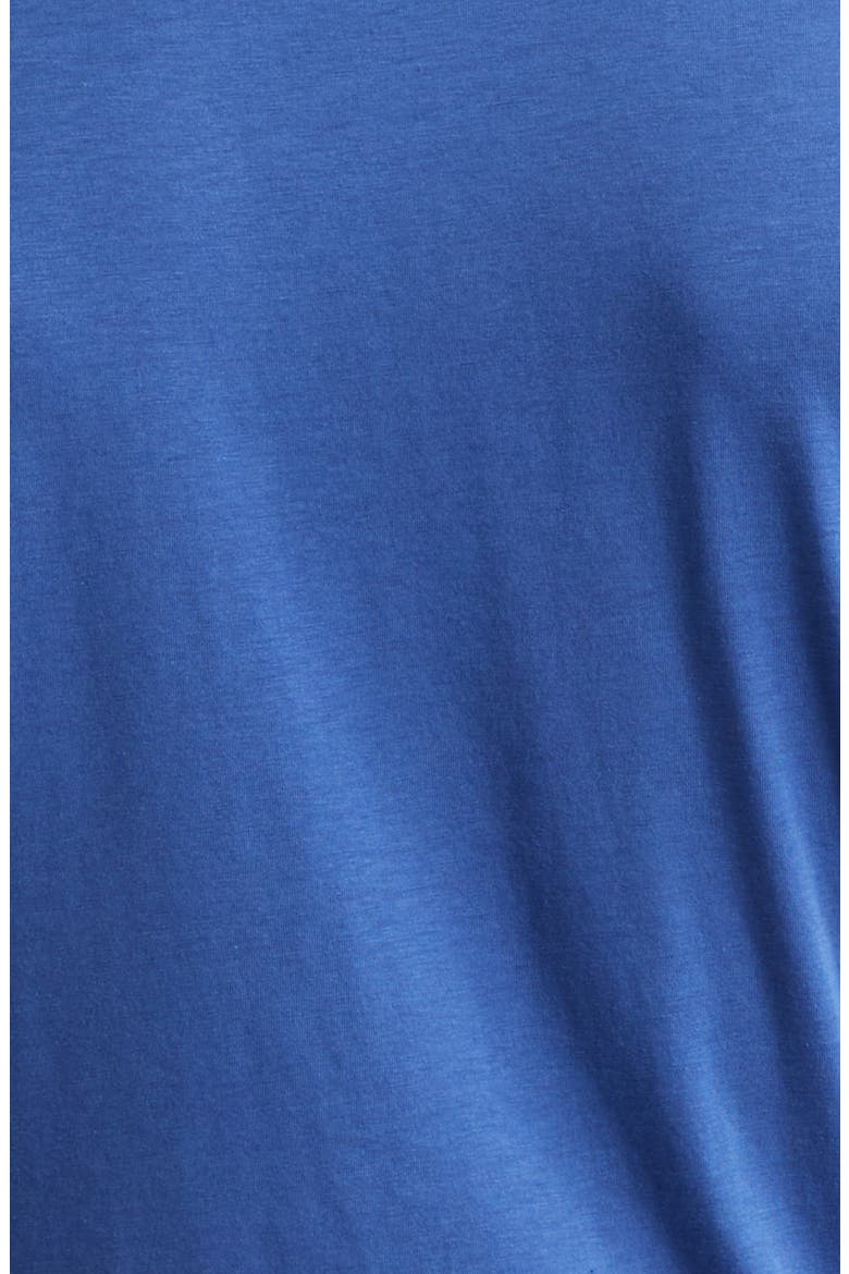 Short Sleeve Lyocell & Cotton Crewneck T-Shirt, Alternate, color, PRUSSIAN BLUE