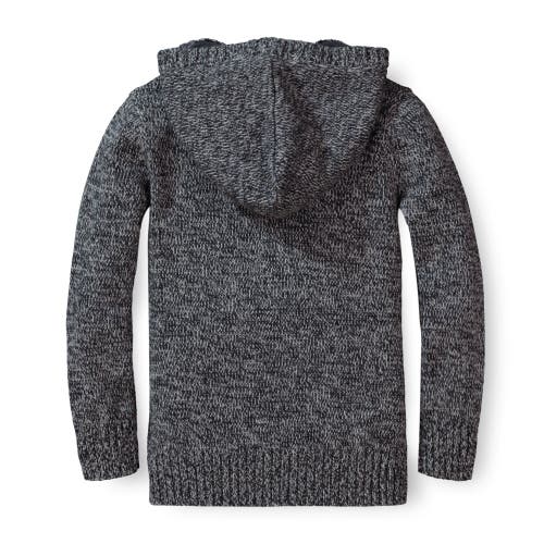Hope & Henry Baby Boys' Hooded Pullover Sweater, Infant In Charcoal Marl