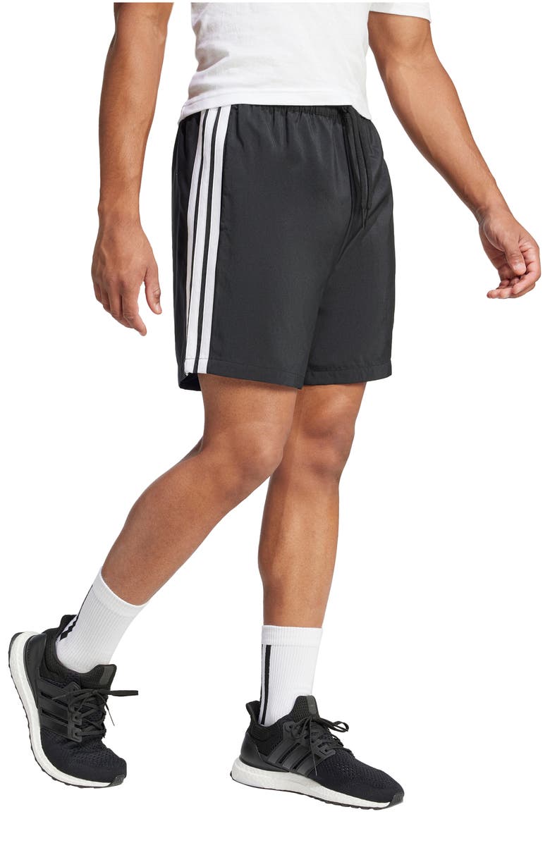 adidas Chelsea 3-Stripes 7-Inch Shorts, Alternate, color, Black/ White