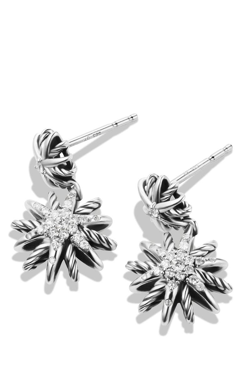 David Yurman Starburst Double Drop Earrings with Diamonds, Alternate, color, 