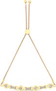 Haus of Brilliance Silver Channel Set Diamond Accent Twist Bolo Bracelet