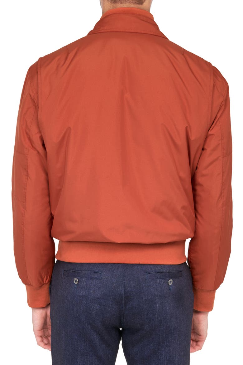 Solid Water Repellent Bomber Jacket, Alternate, color, ORANGE