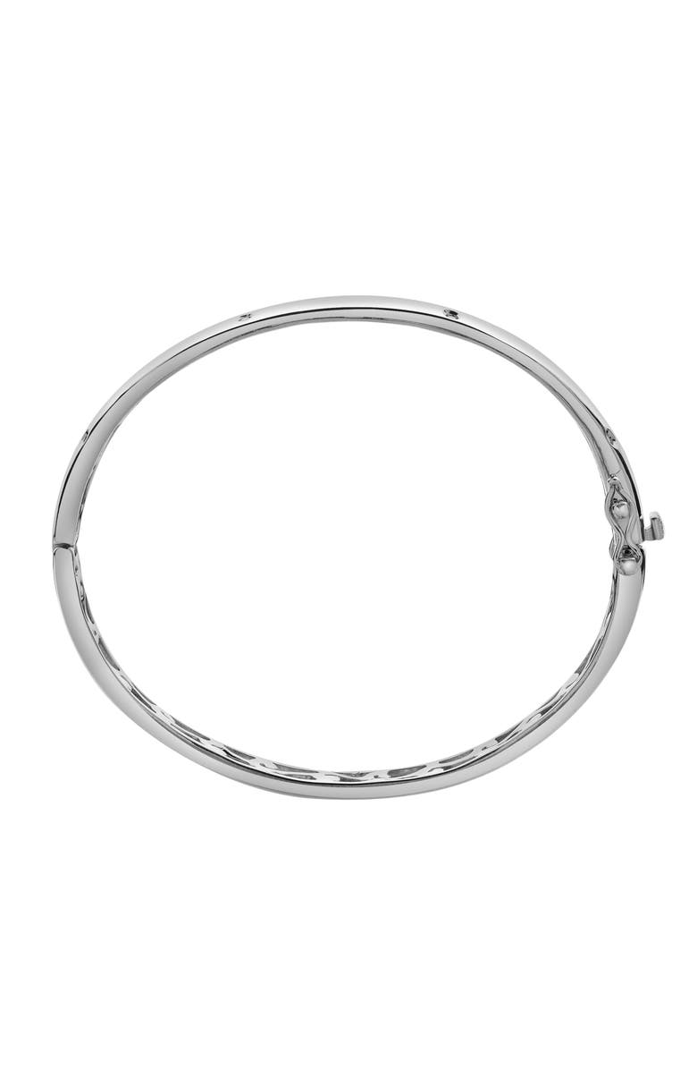 LuvMyJewelry Starlit Grace 0.07 Ct Diamond Bangle in 925 Sterling Silver, Alternate, color, Sterling Silver