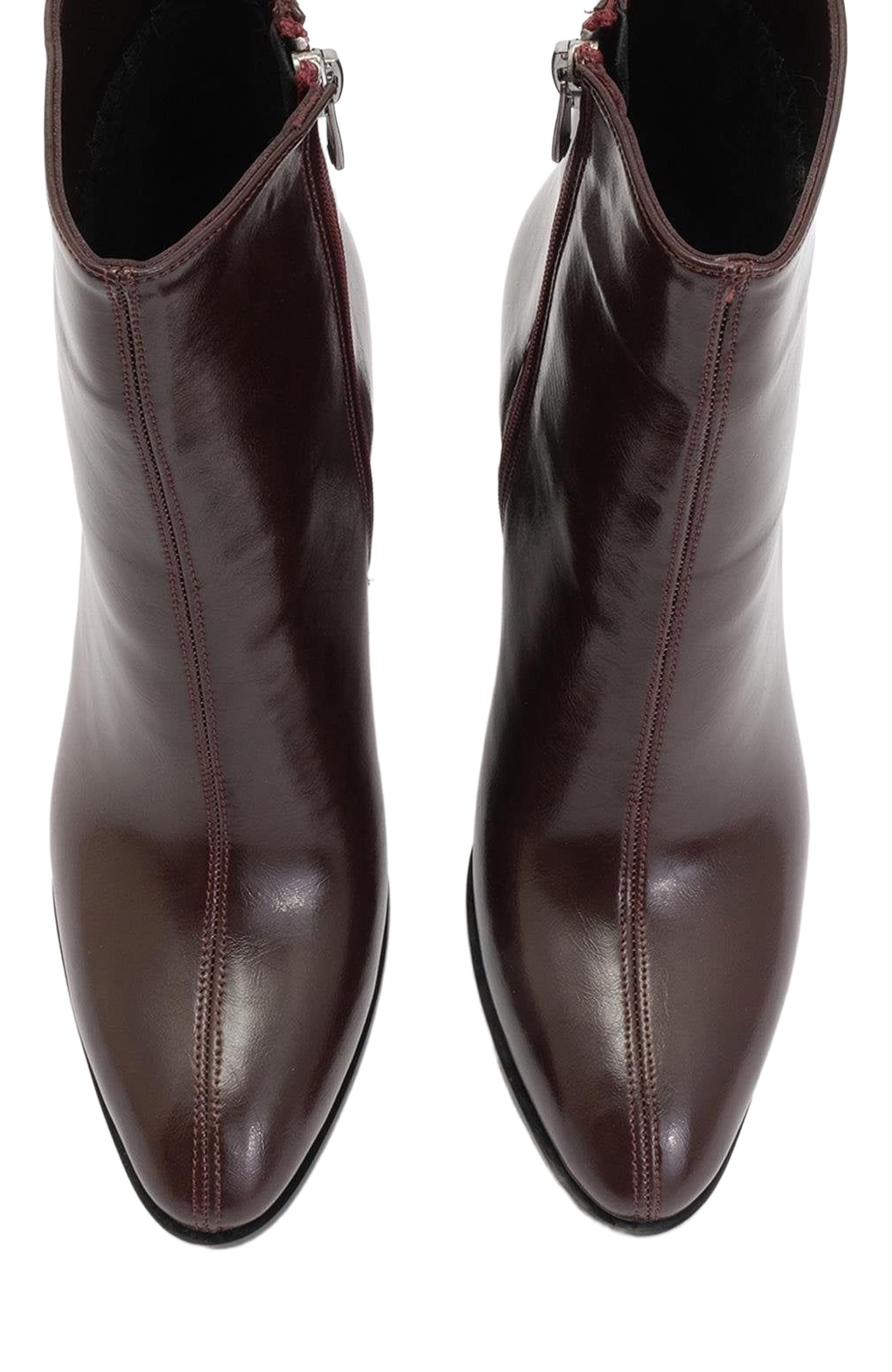 Jewel High Heel Boot, Alternate, color, Burgundy Faux Leather