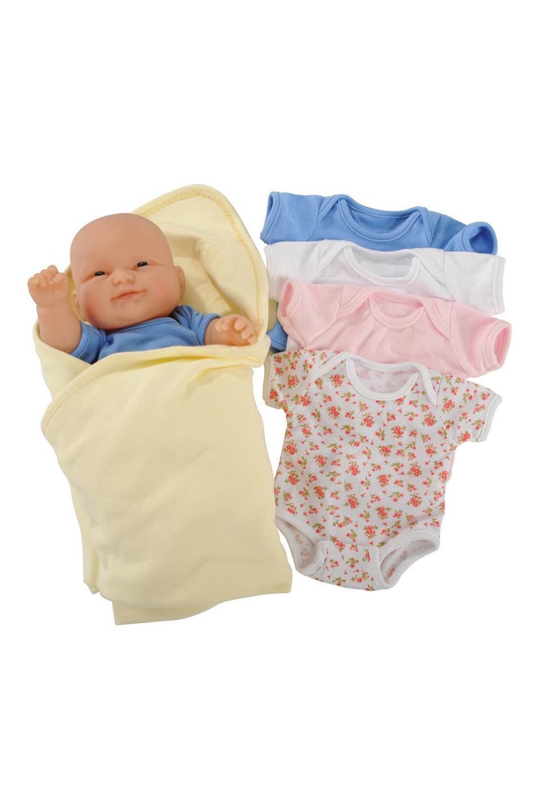 Baby's One Piece Outfits with Blanket for 10" Dolls, Main, color, Multicolor