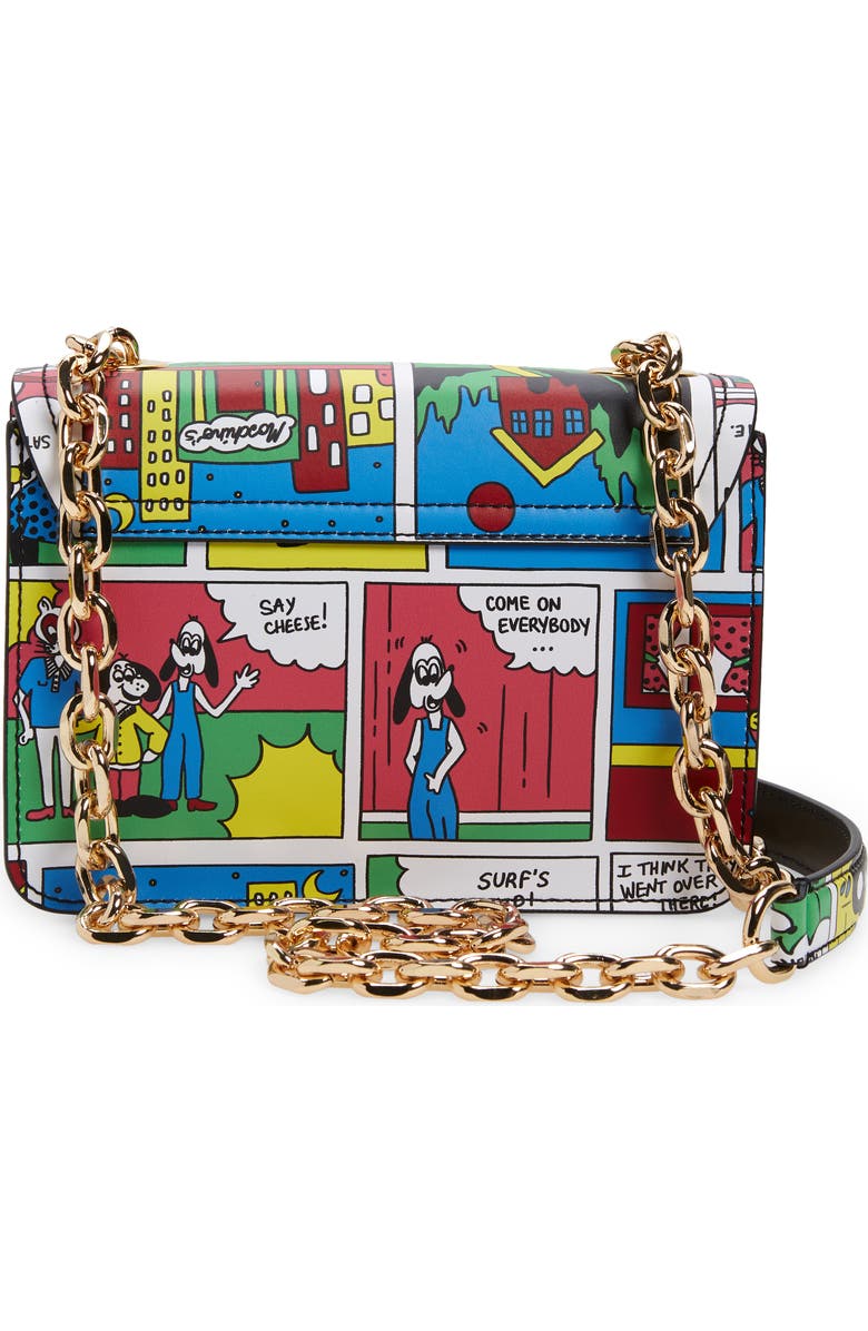 Moschino Comic Leather Shoulder Bag, Alternate, color,