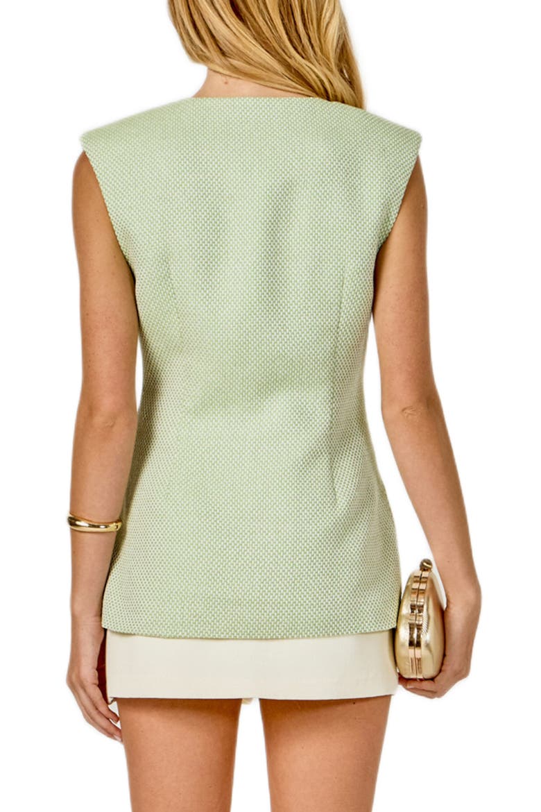 Tweed Vest, Alternate, color, PISTACHIO/ WHITE